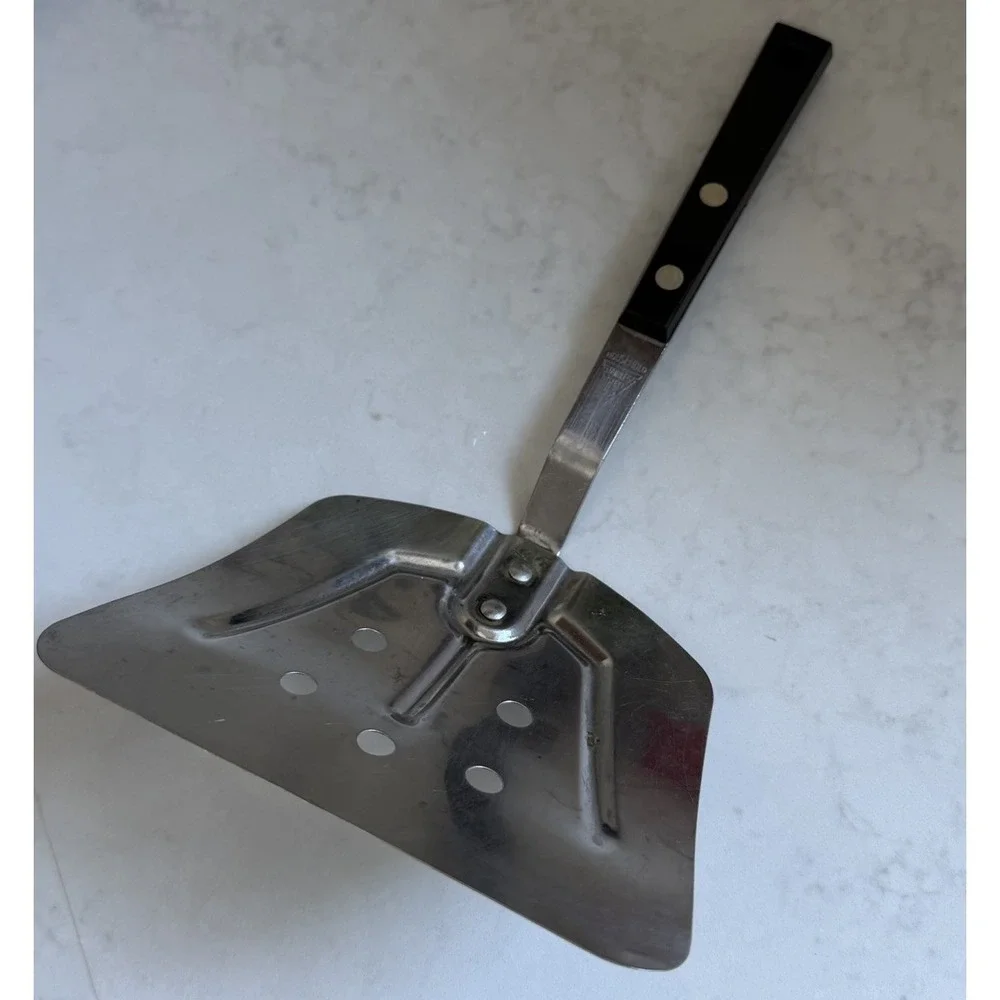 Vintage Household Brand Curved Wide Spatula Flipper Stainless Steel USA